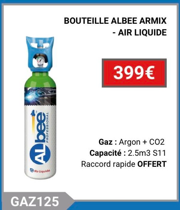 BOUTEILLE ALBEE ARMIX - AIR LIQUIDE