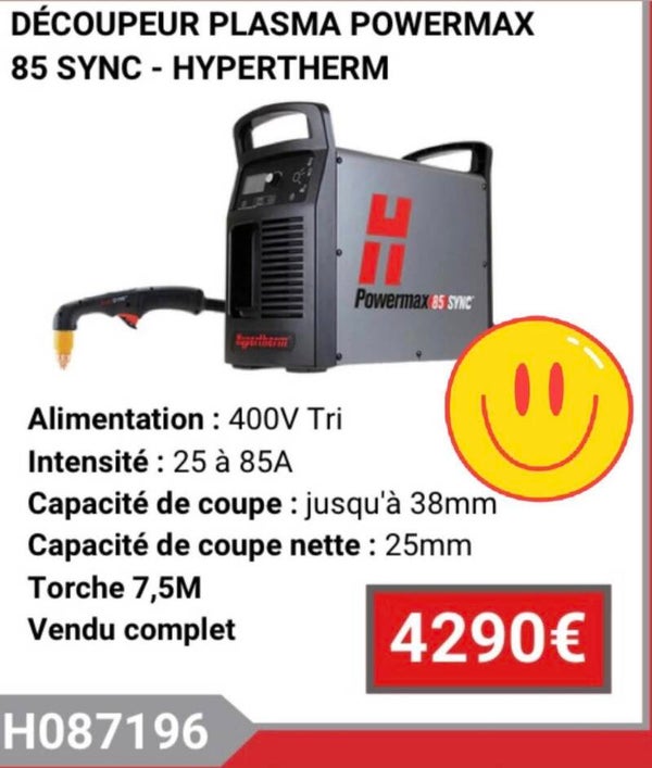 DÉCOUPEUR PLASMA POWERMAX 85 SYNC - HYPERTHERM