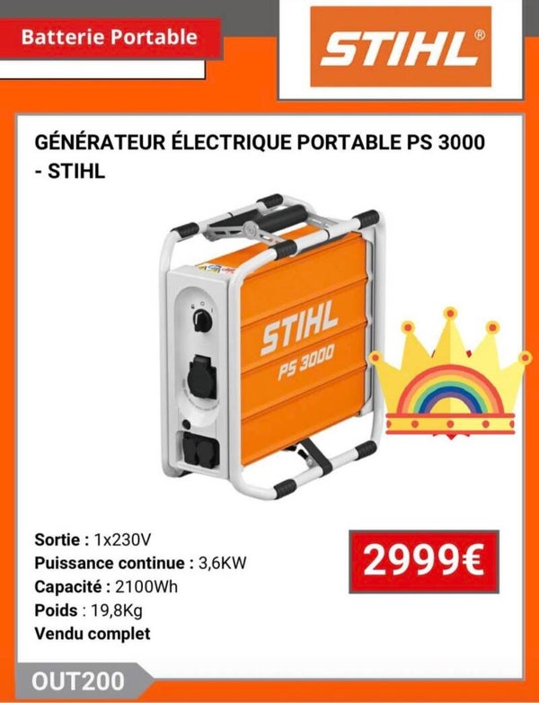 GÉNÉRATEUR ÉLECTRIQUE PORTABLE PS 3000 - STIHLL