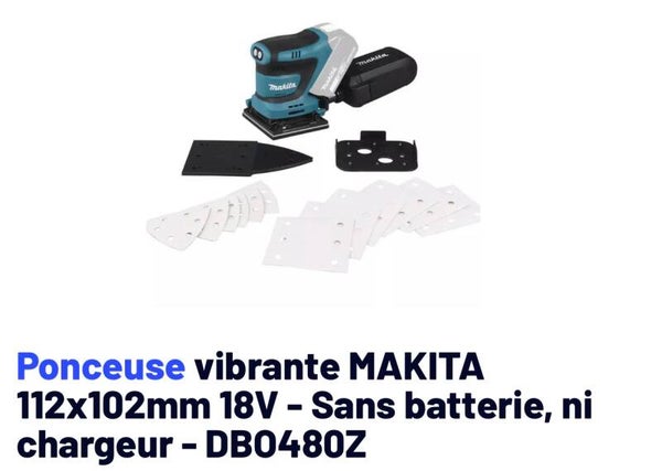 Ponceuse vibrante 18 vlt makita