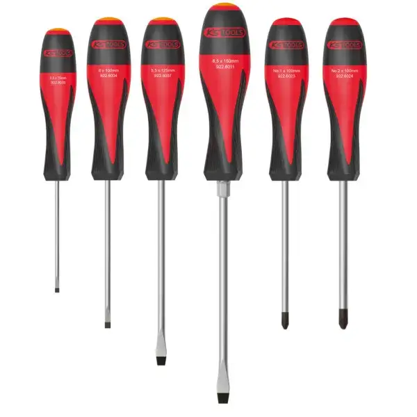 Expédié sous 24h  KS TOOLS  JEU DE 6 TOURNEVIS ULTIMATE, FENTE - PH KSTOOLS 922.6020