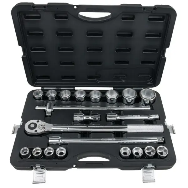 COFFRET DE DOUILLES 6 PANS 3/4’’ CHROMEPLUS KS TOOLS 911.0721