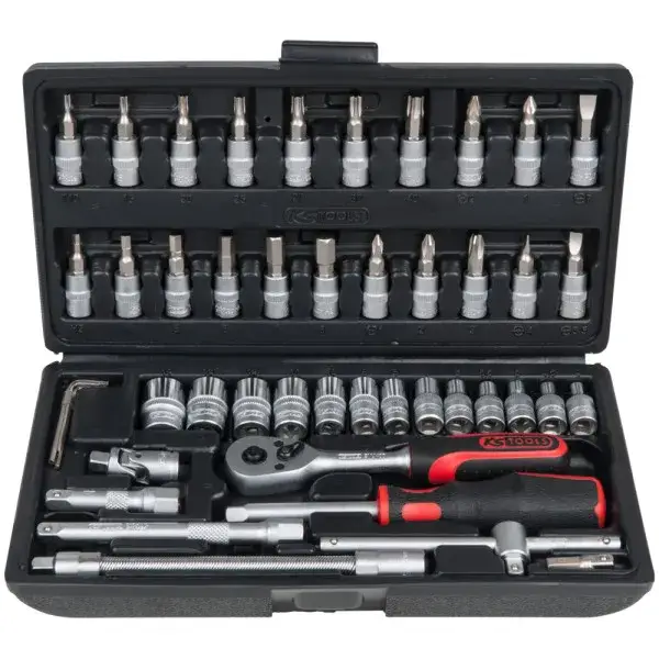 COFFRET DE DOUILLES 1/4’’ 46 PIÈCES KS TOOLS 911.0646