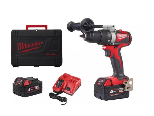Perceuse visseuse M18 BLDD2-502X - MILWAUKEE - 2 batteries 18V 5.0 Ah - chargeur - HD Box - 4933464515