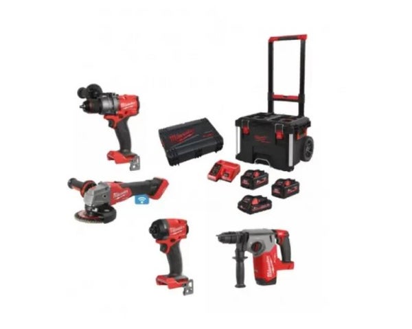 Lot 4 outils visseuse - perforateur - meuleuse - visseuse à chocs M18 FPP4AE-533P - MILWAUKEE - 4933493334