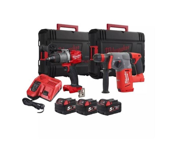 Pack Power M18 Perceuse-visseuse à percussion + perfo-burineur FPP2AC-503X - MILWAUKEE - 4933464901