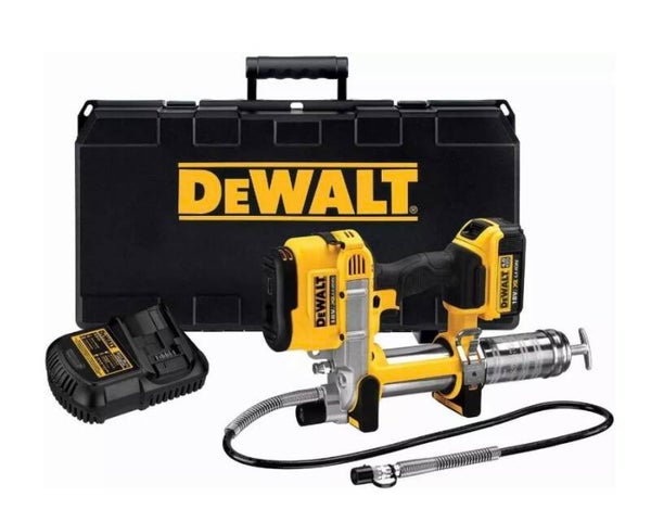 Pompe à graisse XR 18V 4AH Li-Ion - DEWALT - avec 1 batterie 4.0 Ah - chargeur - coffret - DCGG571M1-QW