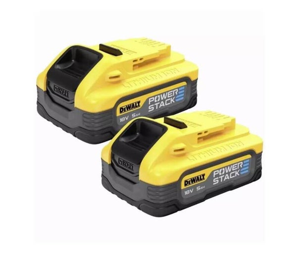Pack 2 batteries DEWALT POWERSTACK XR - 2 batteries 18V 5Ah - DCBP518H2-XJ