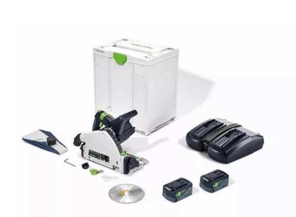 Scie plongeante FESTOOL TSC 55 5.0 KEBI-PLUS/XL - 2 batteries 18V 5.0Ah + lame de scie Ø 160 mm - 577342