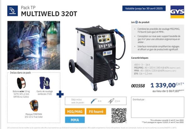 Pack TP MULTIWELD 320T