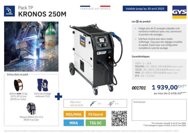 Pack TP KRONOS 250M