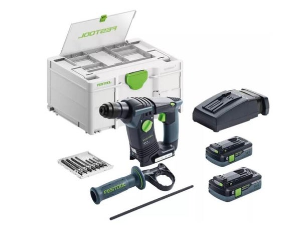 Perforateur sans fil BHC 18 HPC 4.0 I.PLUS - FESTOOL - avec 2 batteries 18V 4.0Ah - chargeur - Systainer - 577602