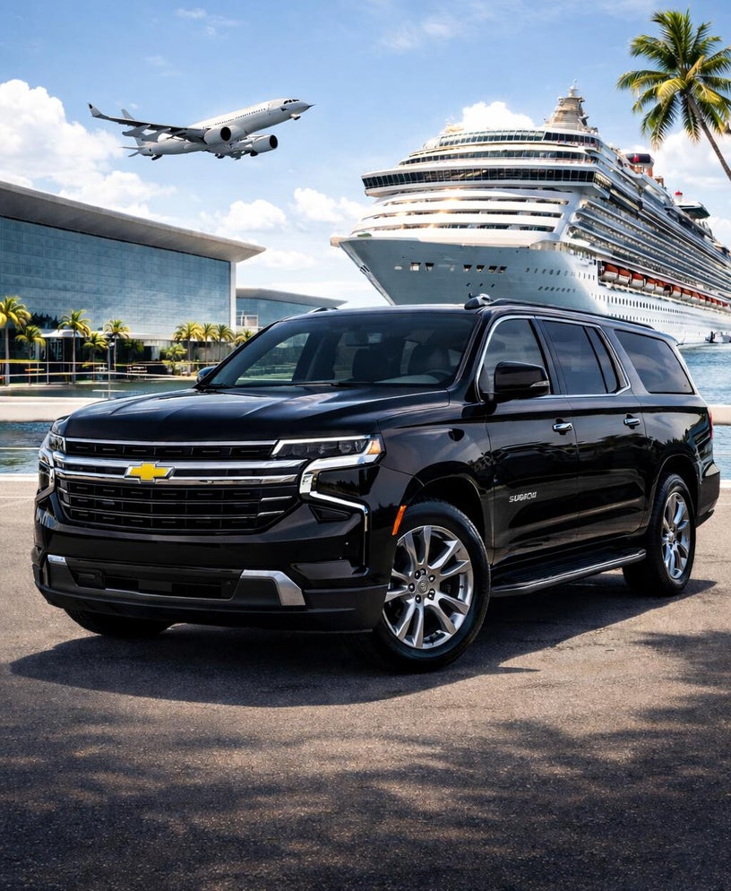 Chevrolet Suburban black SUV for N&J Transportation