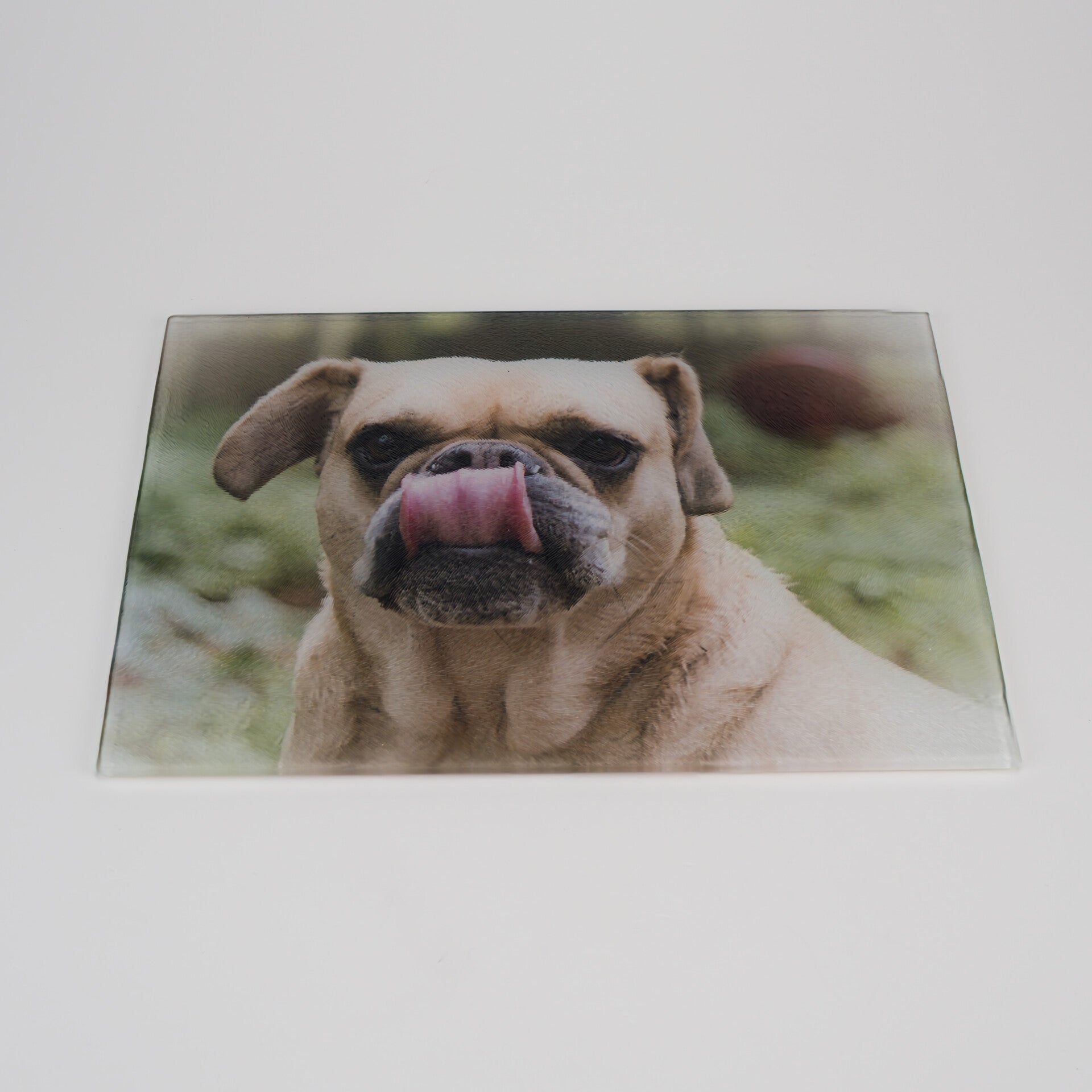 Glas-Schneidebrett groß.  28,5 x 39,5 cm