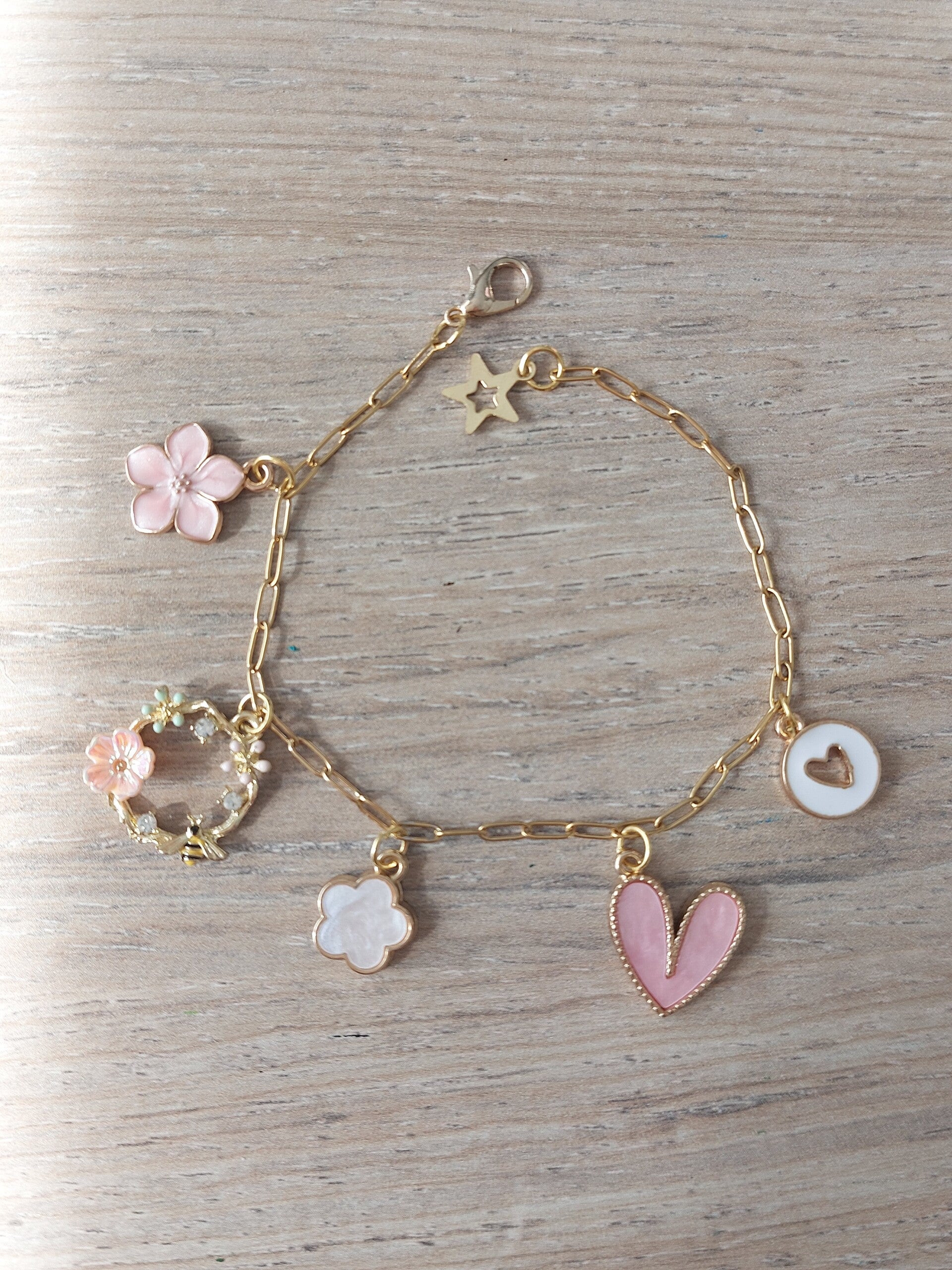Bedelarmband Rosa