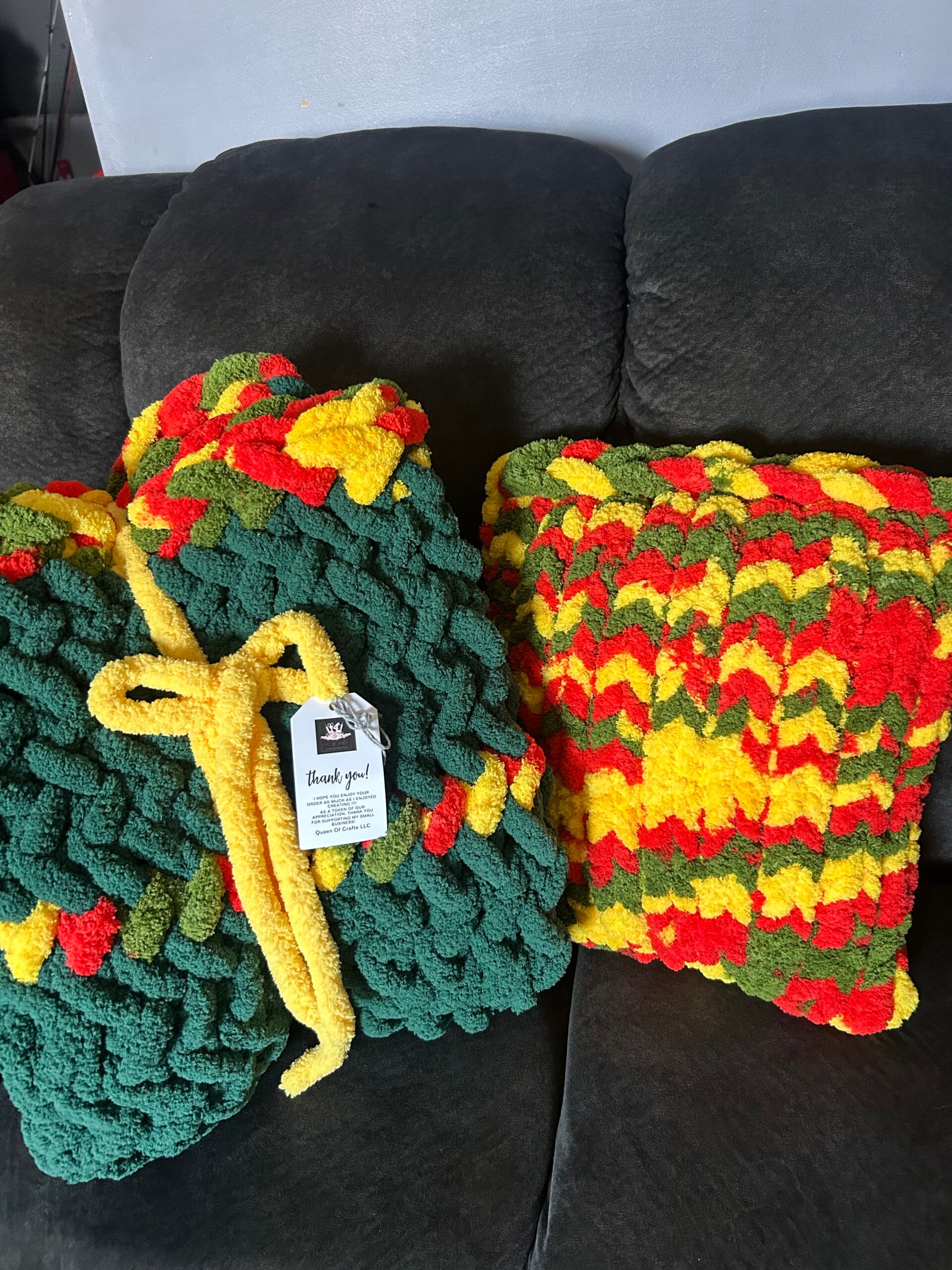 Green, red, and yellow