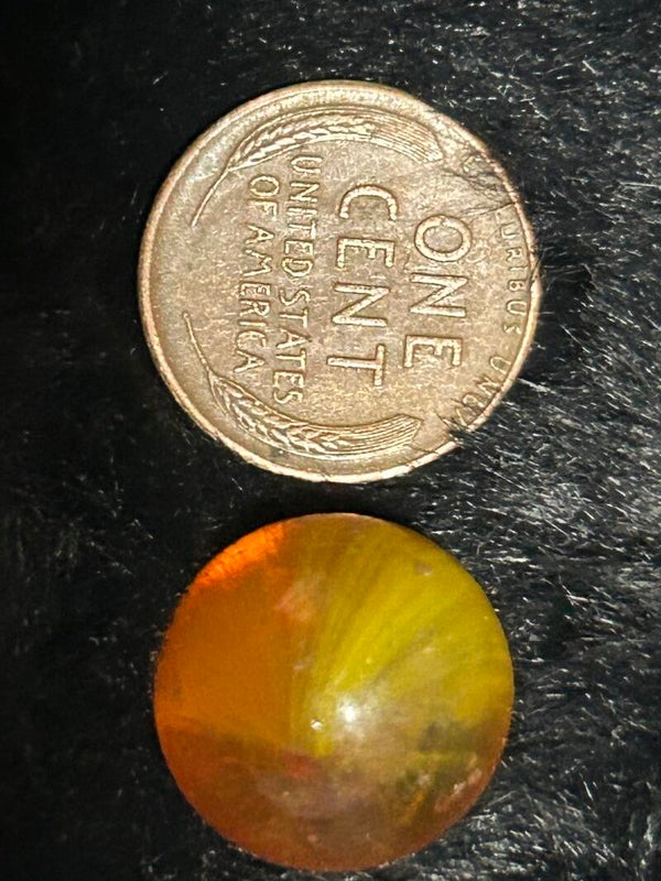 Orange and Yello transparent Sparkler. VHTF 17mm 8.9
