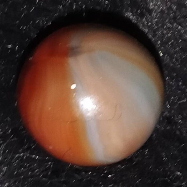 Silver oxblood  blue single crease pontil  16mm  9.8