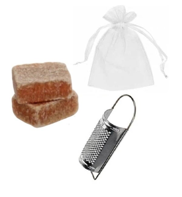 Geurblokje Amber 1 stuk incl. organza-zakje& rasp- SET