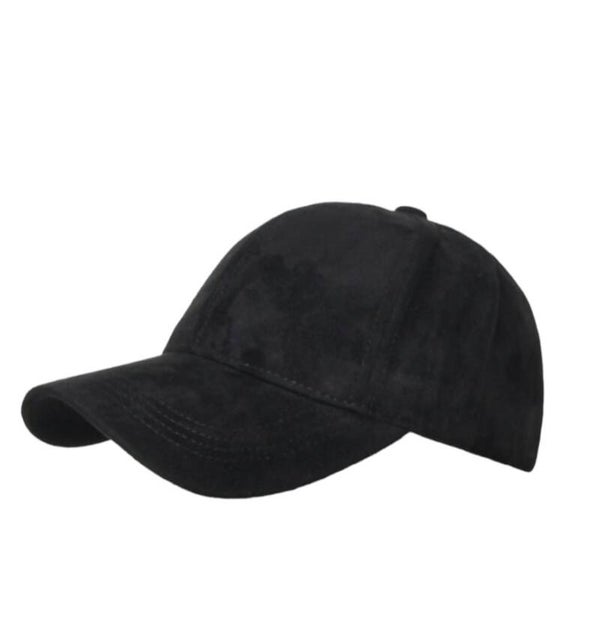 Baseball cap Zwart - Unisex- Suede