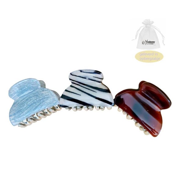 Kleine haarklemmen set 3 stuks