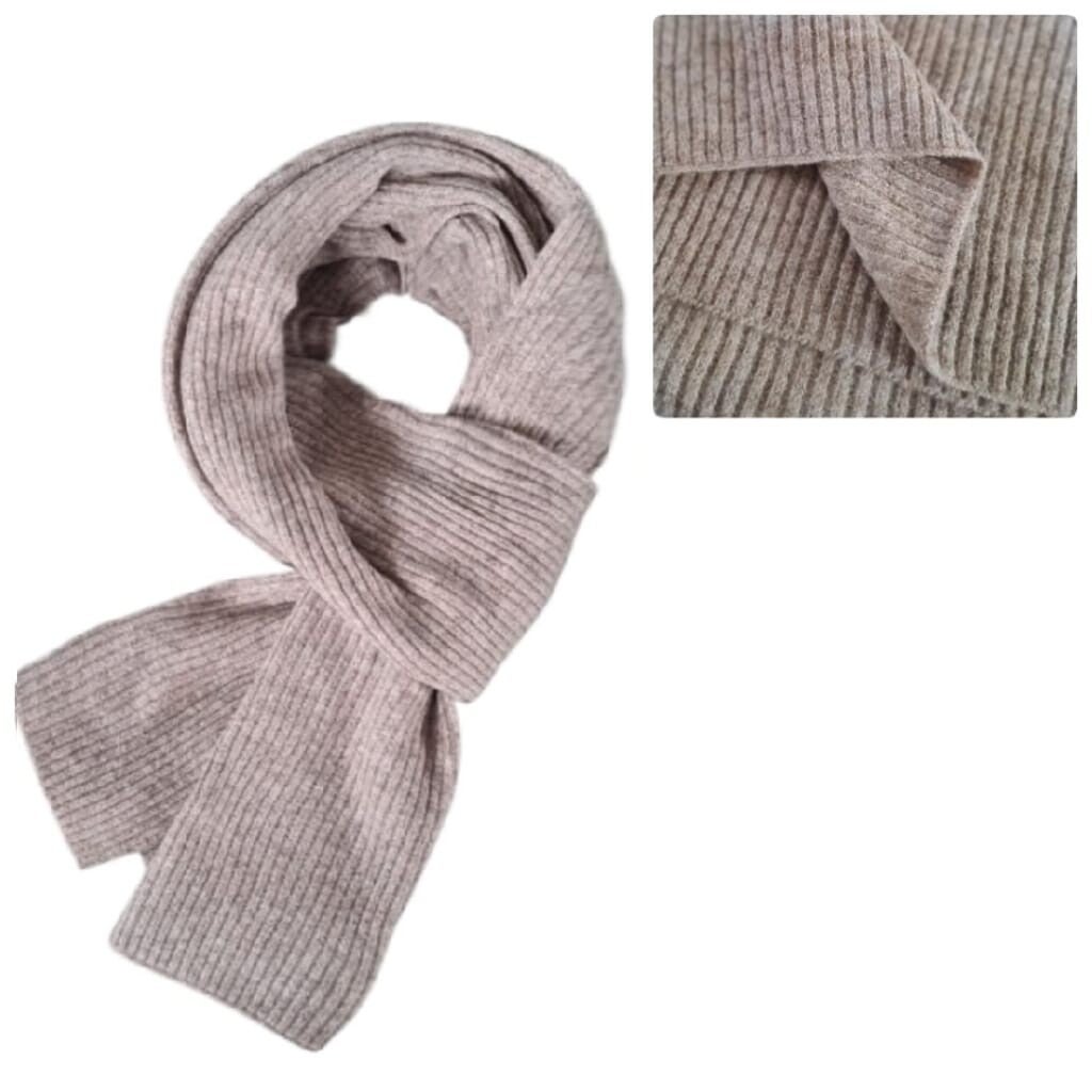 Unisex Gebreide Sjaal Beige taupe