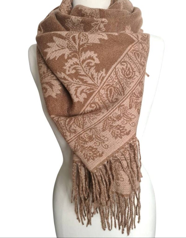 Mooie elegante sjaal Caramel