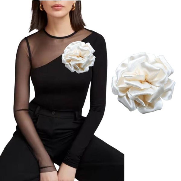 Broche haarspelden Bloem- Beige