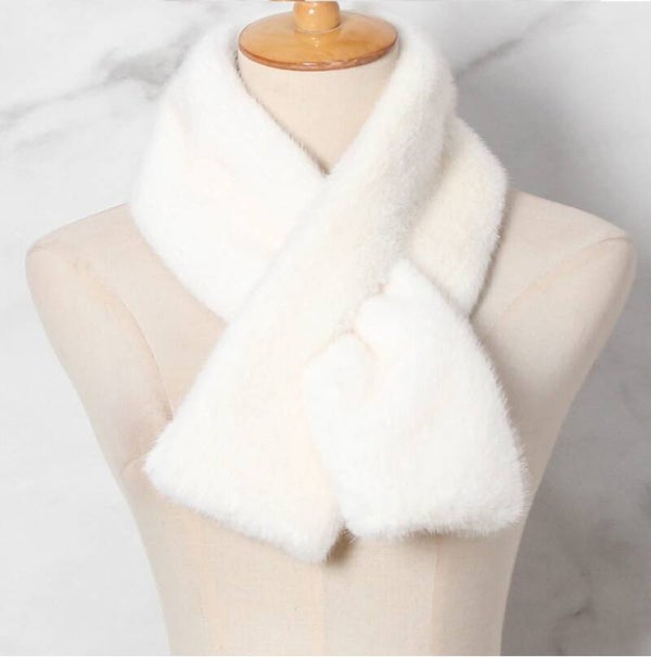 Warm Fluffy neksjaal- winter- Wit