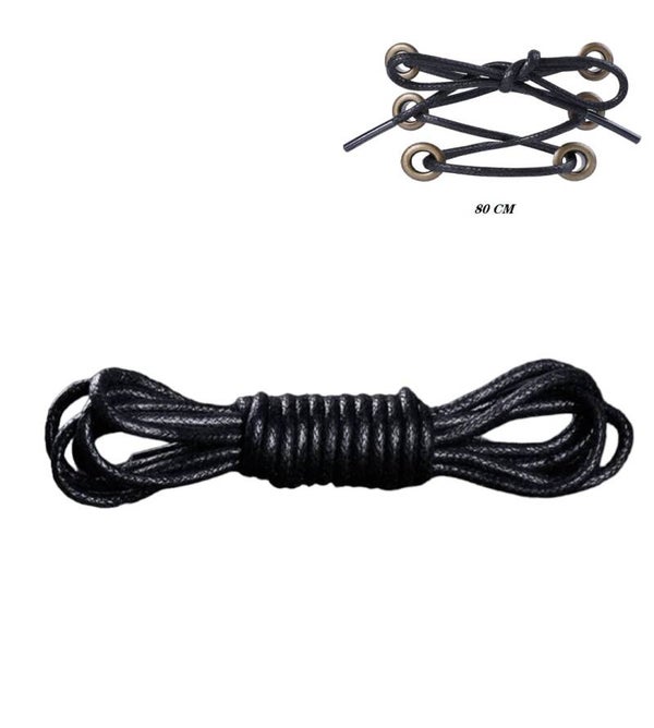 Zwart Gewaxt Schoenen veters- 80 cm - per stuk