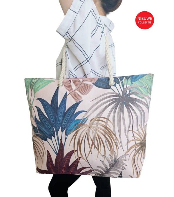 Big Shopper zomer - Grote Strandtas- Roze