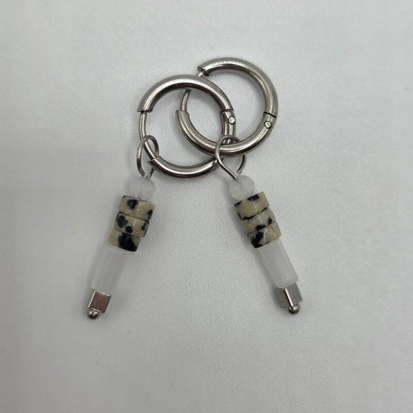 Oorbel | Hazel | Dolmatiër jaspis