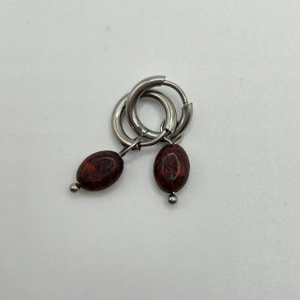 Oorbel | loewe | Rode Jaspis