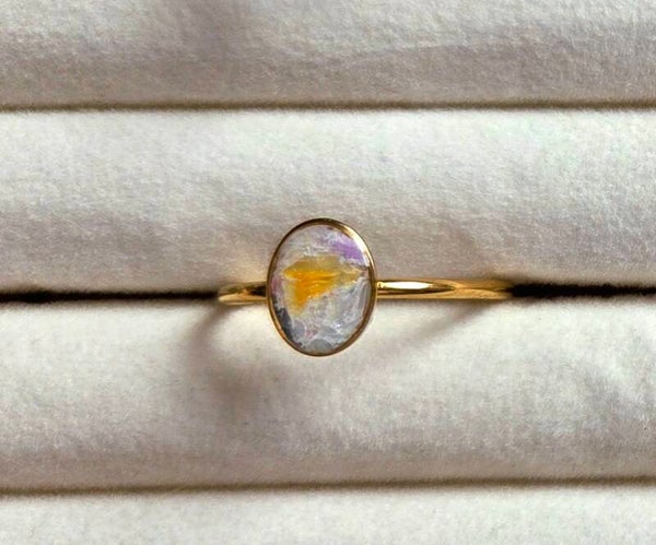 Verstelbare ring | ellips - Multicolor pastel