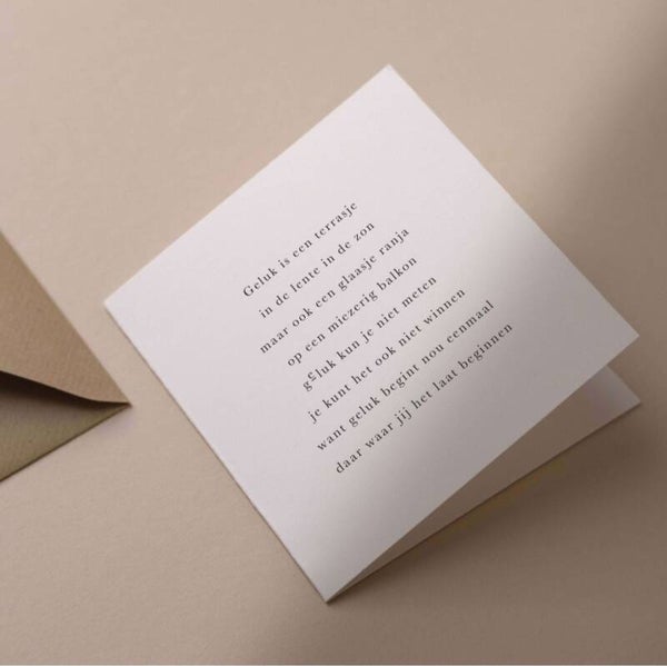 Wenskaart | Rijmkaart • Geluk