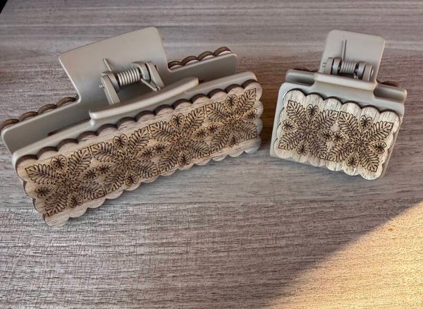 4 inch Wood Hair clips