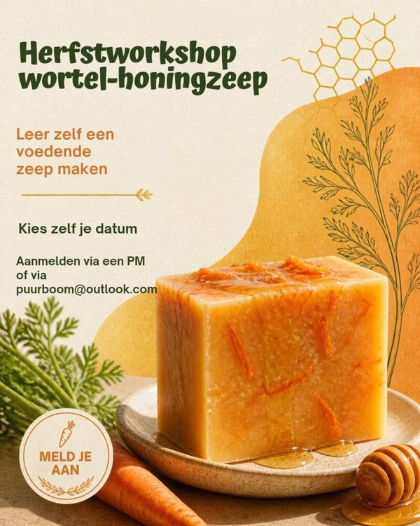 Workshop wortel-honingzeep