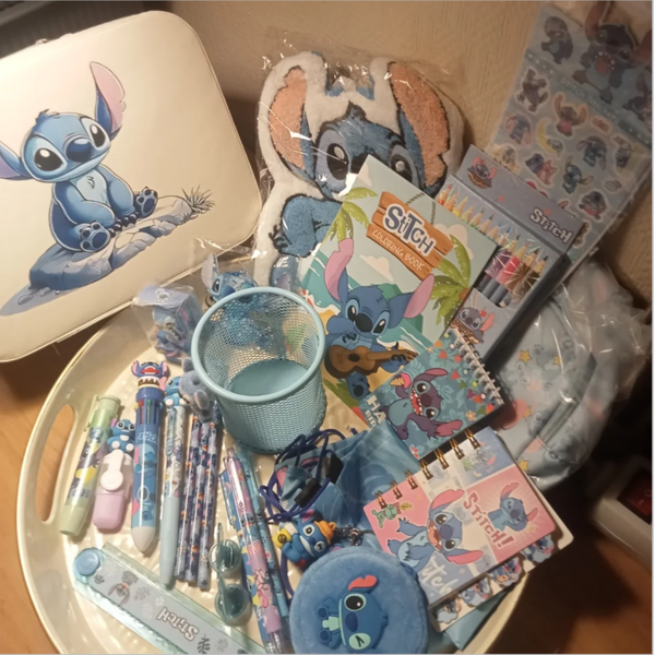 Sac avec set de papeterie - Stitch 💙🩵
