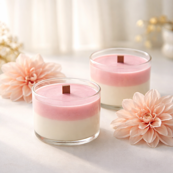 Dessert Candle - Cherry Macaron / Apple Raspberry Topping