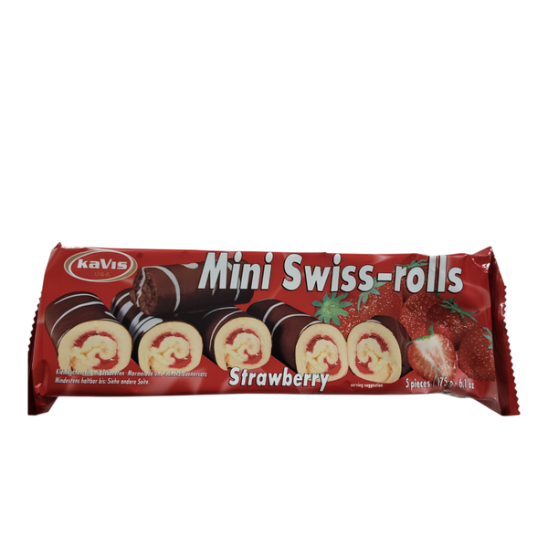 Mini swiss roll fraise