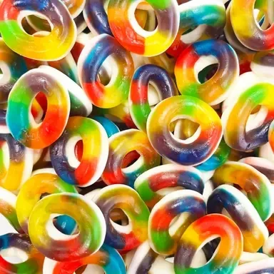 DULCEPLUS : Anneau multicolore lisse- Halal - Sans gluten