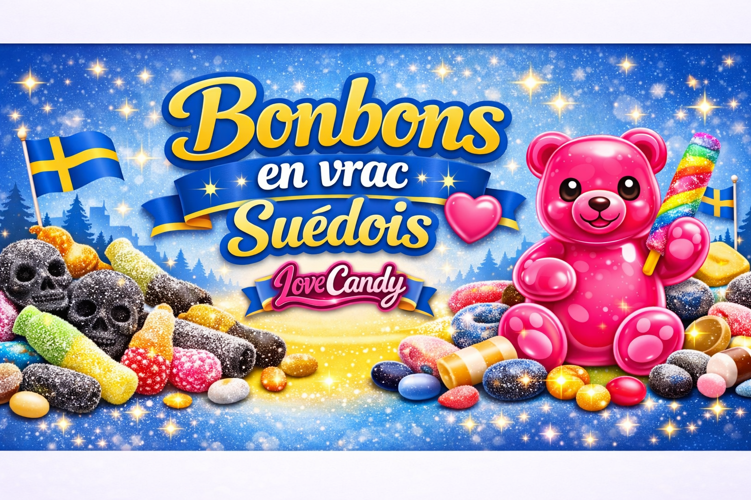 Bonbon suedois à petit prix chez lovecandy