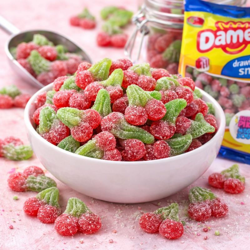 Bonbon cerise sucré halal et sans gluten en vrac de Damel