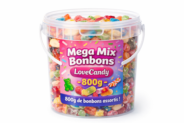 Mega Mix Bonbon 800g – Pot Personnalisé