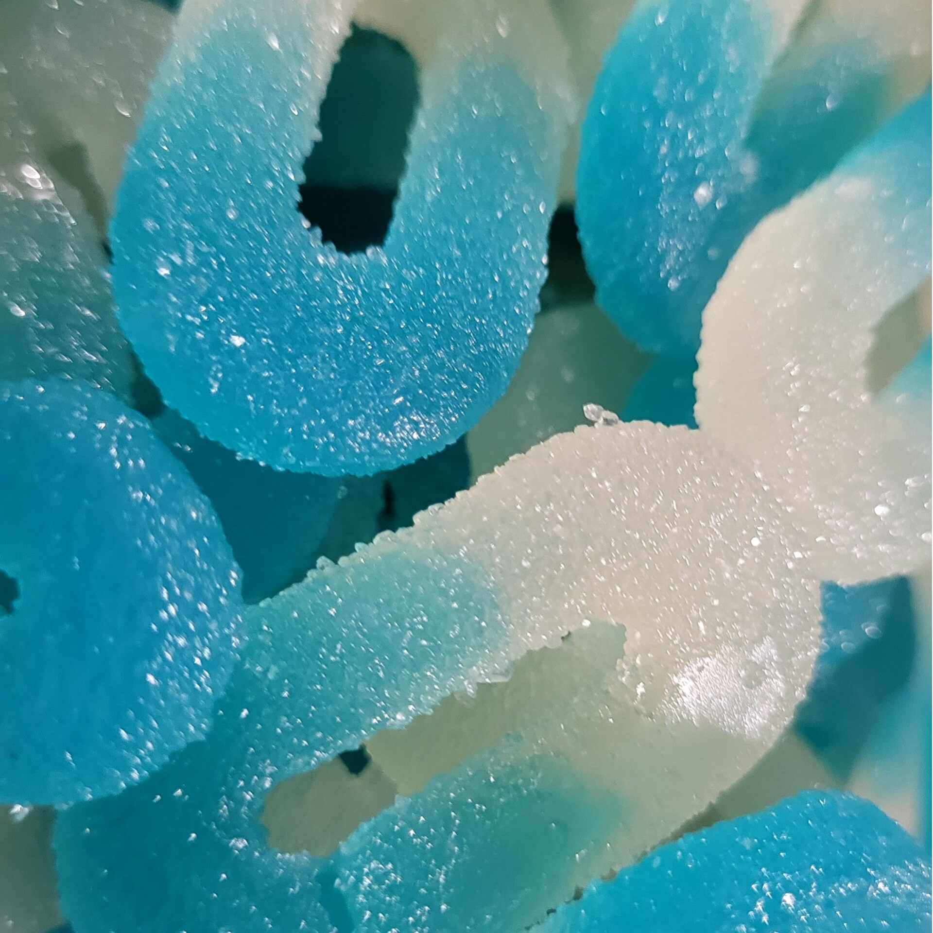 DAMEL : Anneau bleu et blanc sucré  - Vegan - 100g