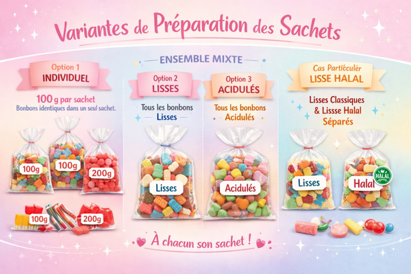 Organisation des sachets selon votre choix