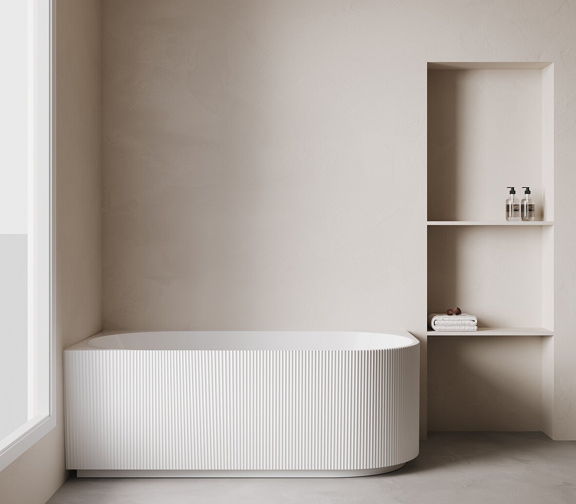 Wiesbaden - Rivi hoekbad met ribbels