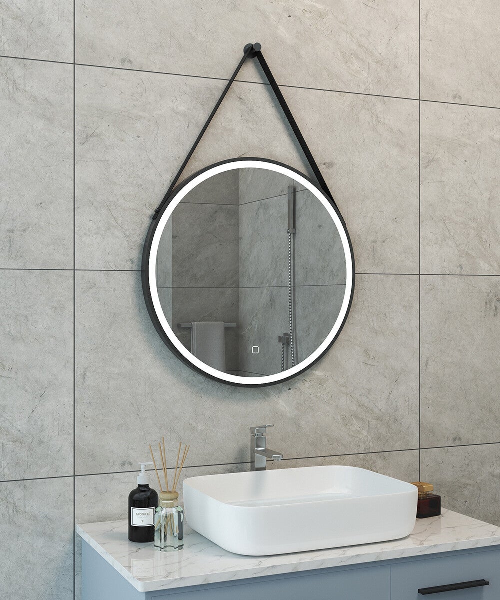 Wiesbaden - Cinto spiegel rond met band, LED, dimbaar en spiegelverwarming