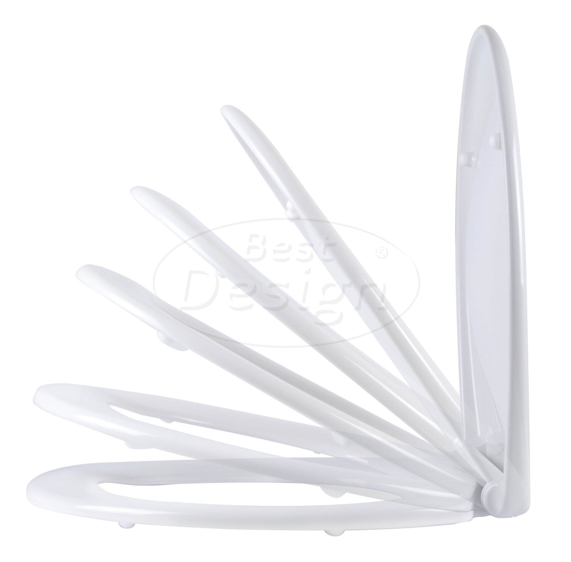 Best Design - Demper One-Touch soft-closing toiletzitting Glans-Wit