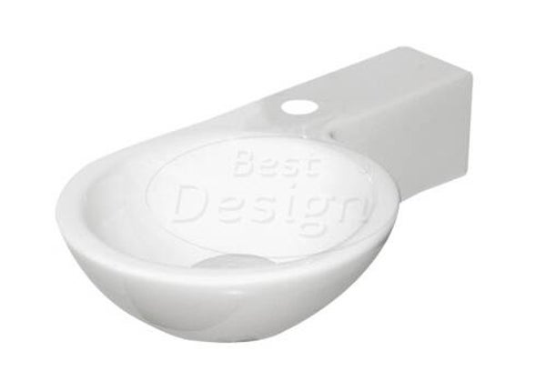 Best Design - Step fontein Rechts 38x23x9.5cm Glans-Wit